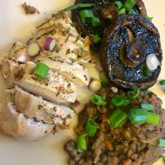 Garlic & Rosemary Chicken with Mushrooms and Lentils A picture of Garlic & Rosemary Chicken with Mushrooms and Lentils.