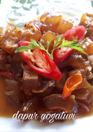Foto resep Oseng Kulit sapi pedas