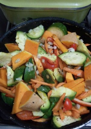 Una foto de Suculento salteado de verduras