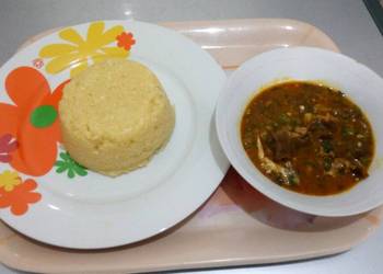 How to Prepare Appetizing Okro soup with yellow garri