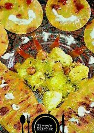 A picture of Kids special alu ka paratha & sabji.