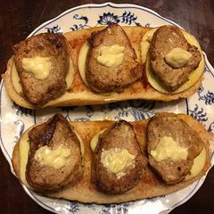 A picture of California Farm Five Minute Hot Pork Apple Sandwich.