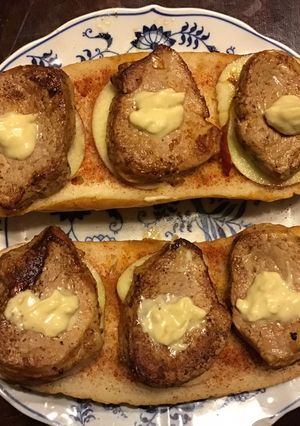 A picture of California Farm Five Minute Hot Pork Apple Sandwich.