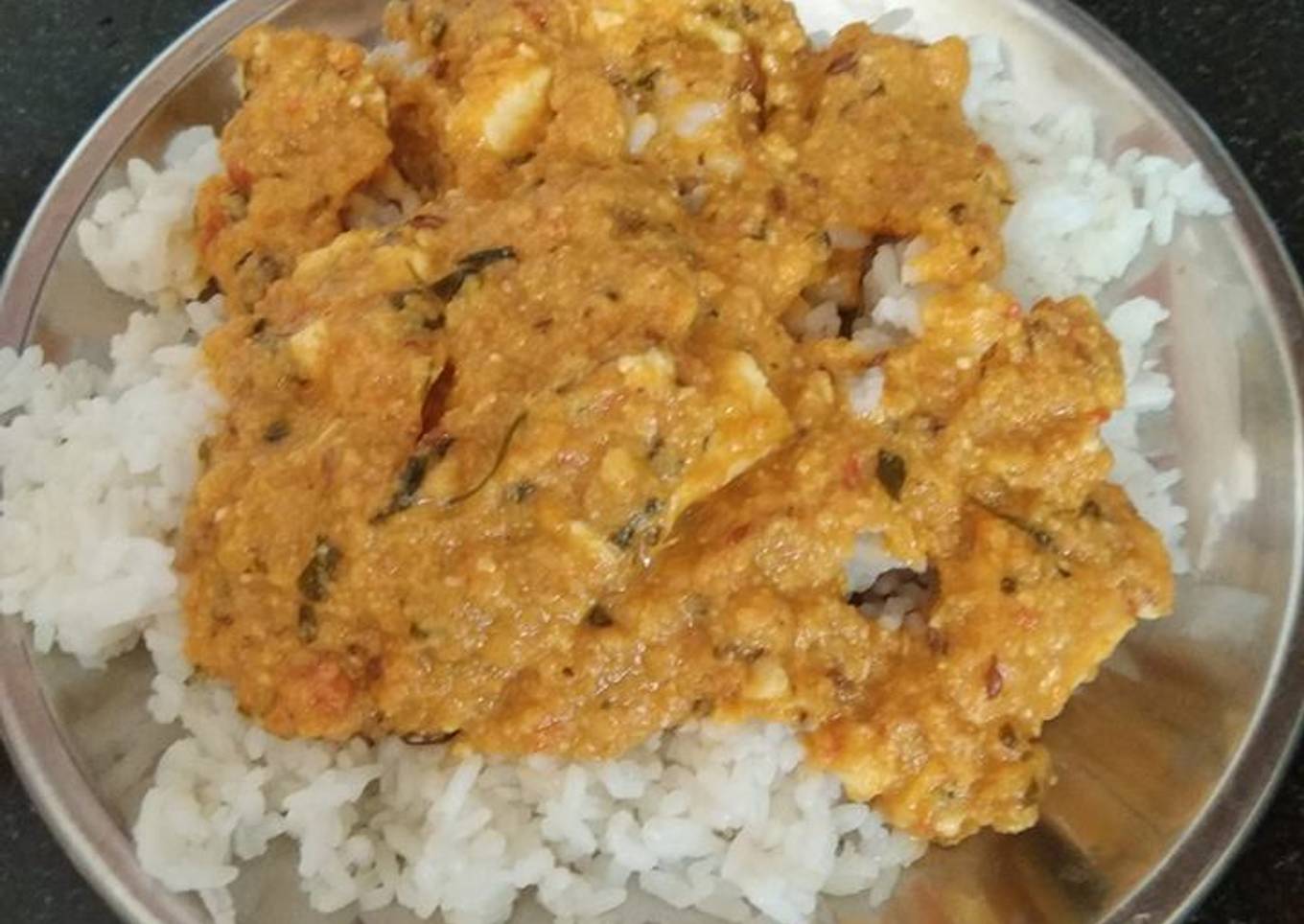 Shahi paneer with rice