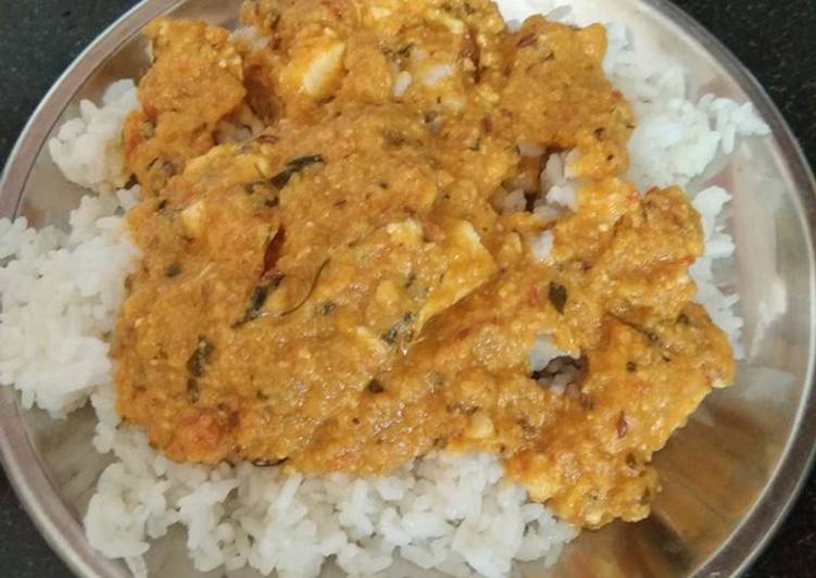 Simple Way to Prepare Homemade Shahi paneer with rice