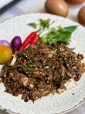 หมกหัวปลีใส่ไก่