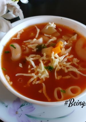 A picture of Italian Minestrone Soup.