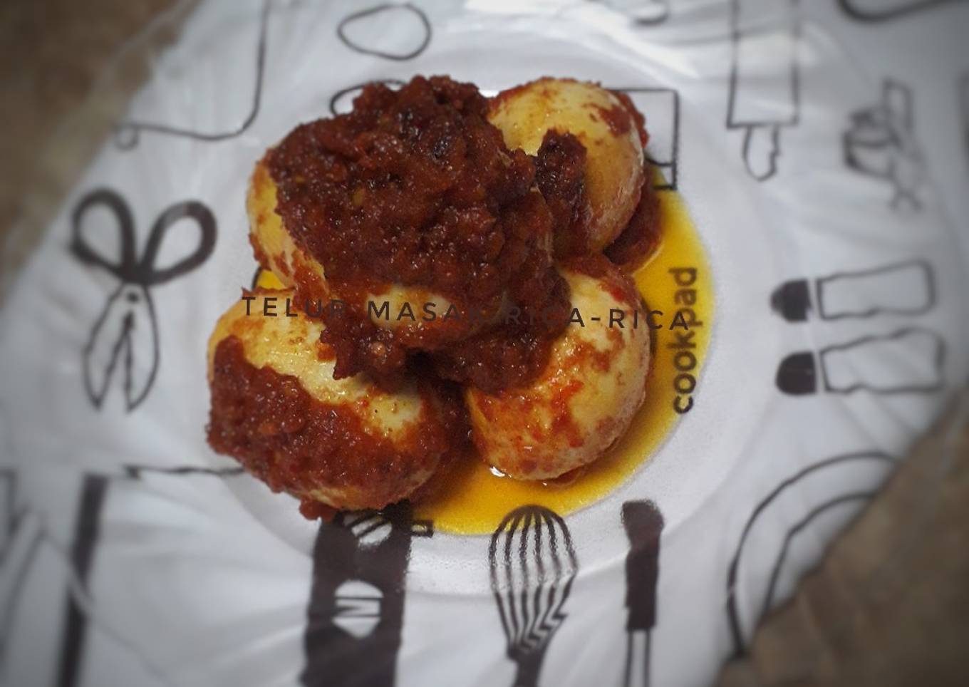 Telur masak rica-rica