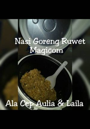 Foto resep Nasi goreng ruwet magicom ala anak kos