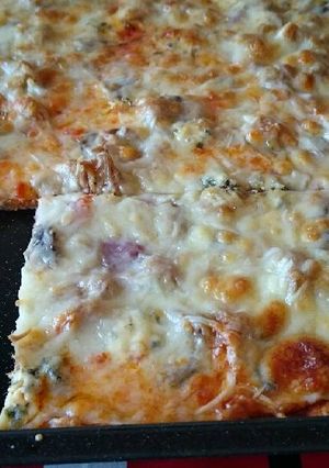 Una foto de Pizza integral exprés