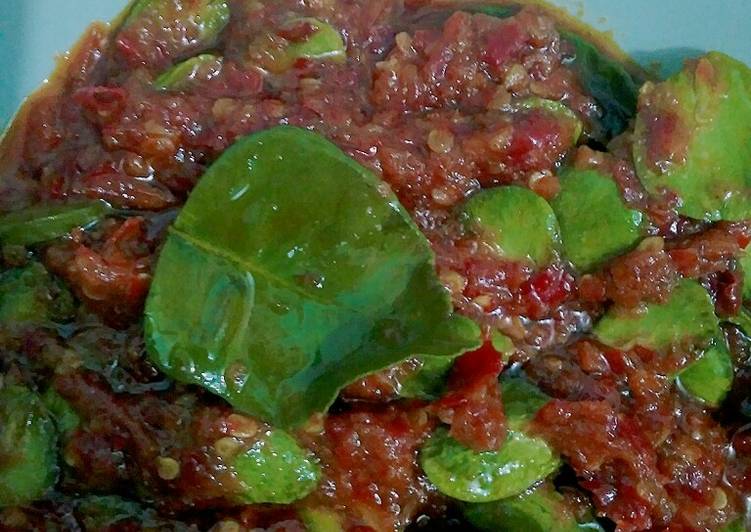 Sambel bajak + Pete. Ternikmat tersimple