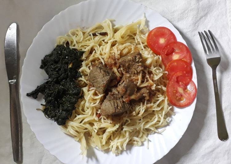 Recipe of Homemade Spaghetti meal #noodlesrecipecontest#