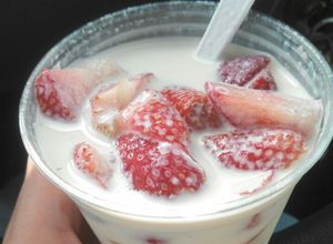 Una foto de Fresas con crema