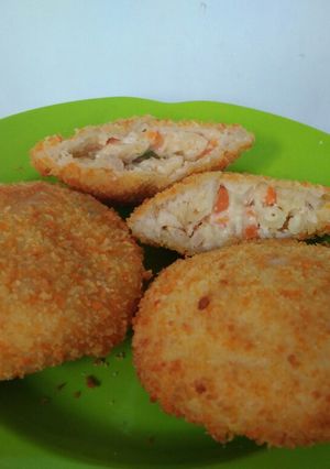 Foto resep Roti Goreng Isi Ragout Macaroni