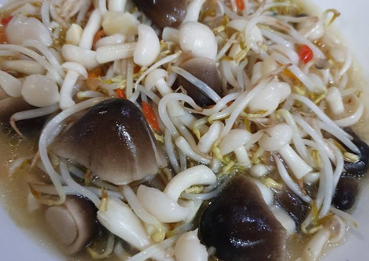 Tumis Pedas 🍄 Shimeji - 🍄 Merang - Taoge