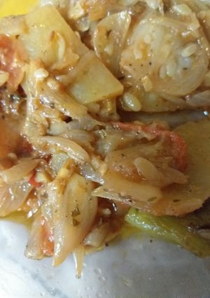 A picture of Aloo lauki ki sabzi.