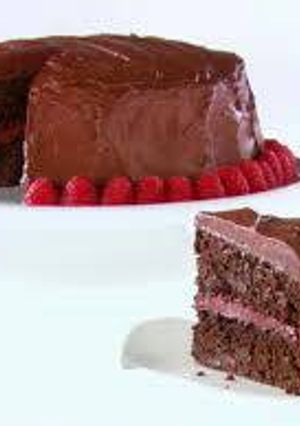 A picture of Chocolate-Raspberry Layer Cake.