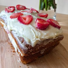 Lime and Strawberry Madeira Cake A picture of Lime and Strawberry Madeira Cake.