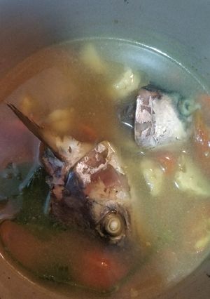 Foto resep Sop kepala ikan tenggiri simpel