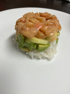 A picture of Sushi stacks.