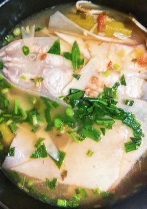 Hình của món Canh chua măng cá hú ♥️+♥️cá hú áp chảo.