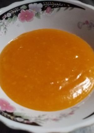A picture of Mango Custard Halwa.