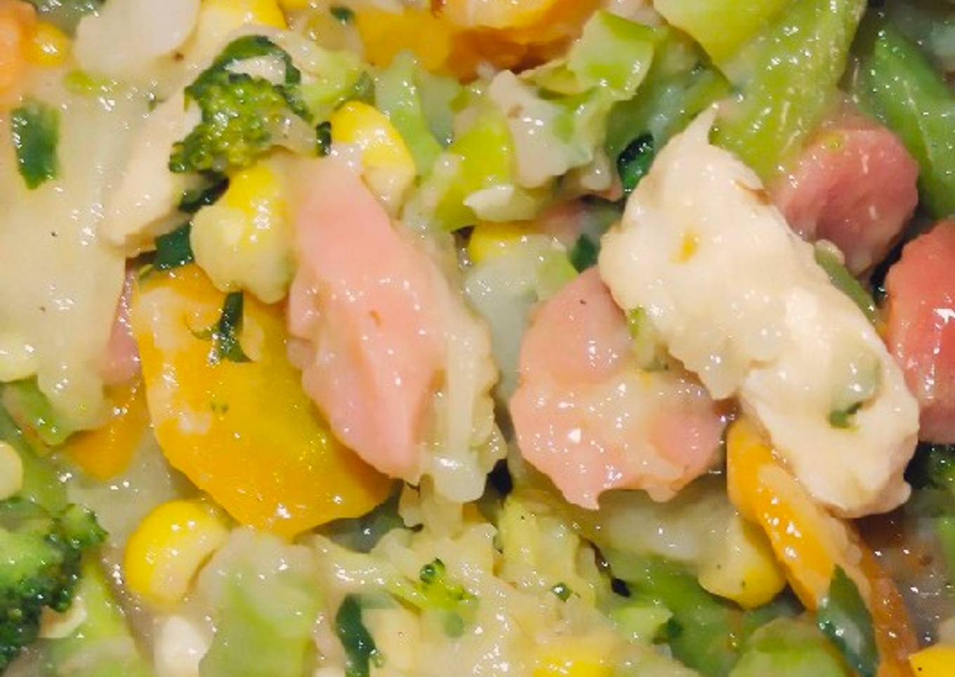 Tumis sayur ayam sosis(kesukaan anakqu)