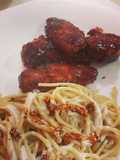 Alitas con BBQ casera