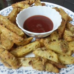 Masala Potato Wedges A picture of Masala Potato Wedges.