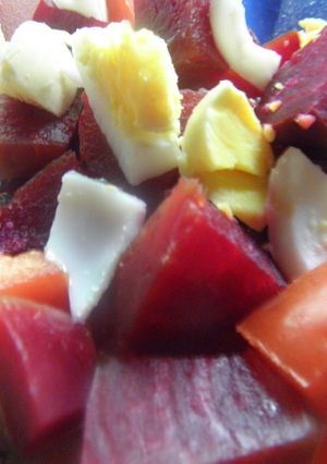 Una foto de Ensalada colorida