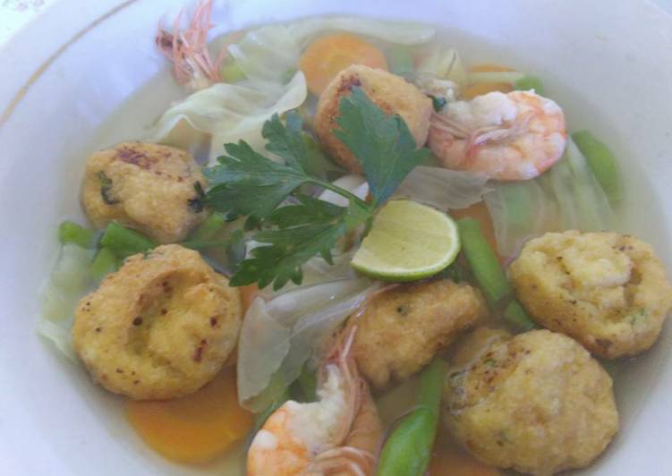 Olahan Sop Udang Bola2 Tahu | Cara Membuat Sop Udang Bola2 Tahu Yang Sedap