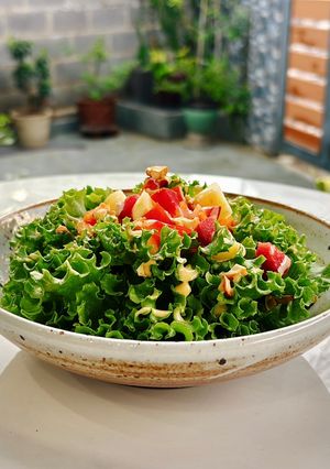 Hình của món Salad Xà Lách Thủy Tinh Trái Cây.