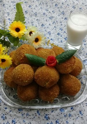 عکسی از دستور توپک های سیب زمینی من😊