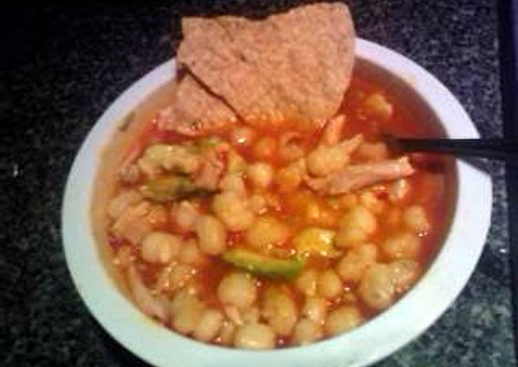 Simple Way to Make Super Quick Homemade pozole with chicken