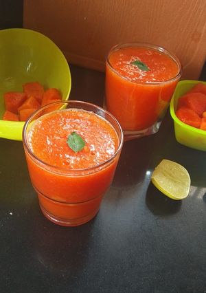 पपाया जूस (papaya juice recipe in Hindi) रेसिपी मुख्य फोटो