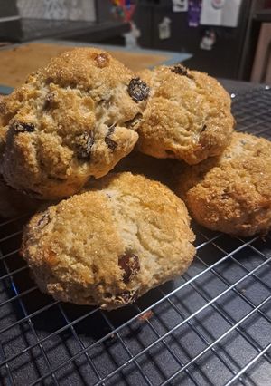Une photo de Scone cranberries chocolat blanc