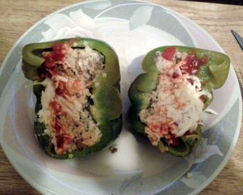 Unique Cuisine stuffed bell peppers Geralds way Yummy