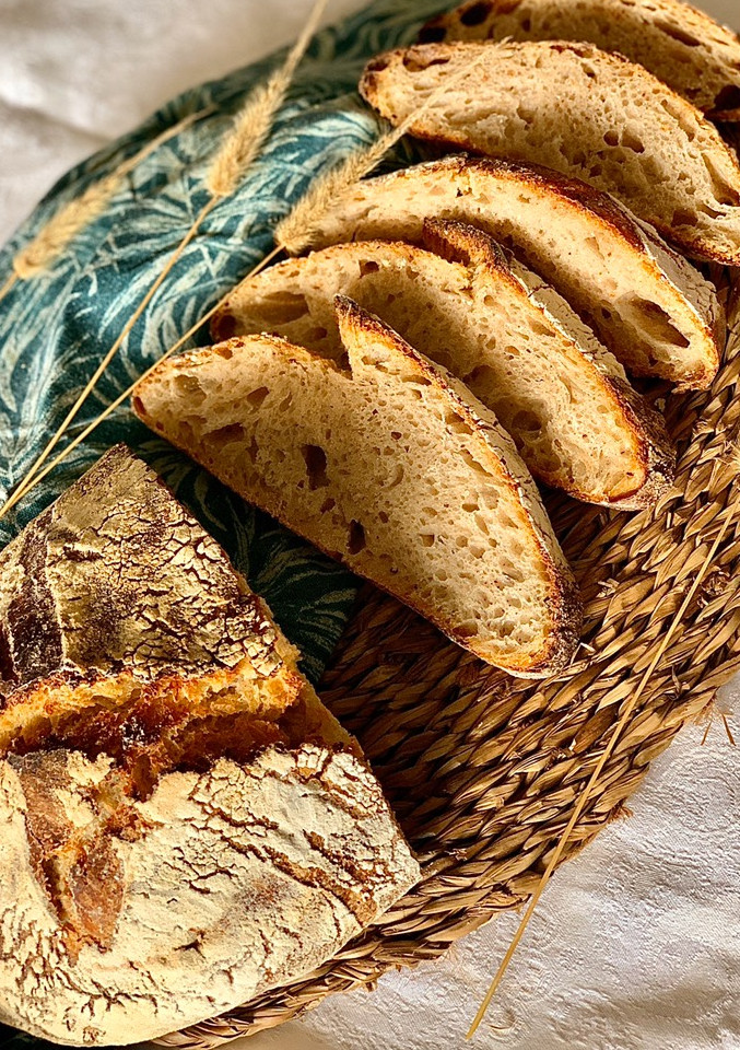 Una foto de Pan casero con masa madre