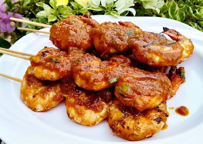 Udang bakar saos padang