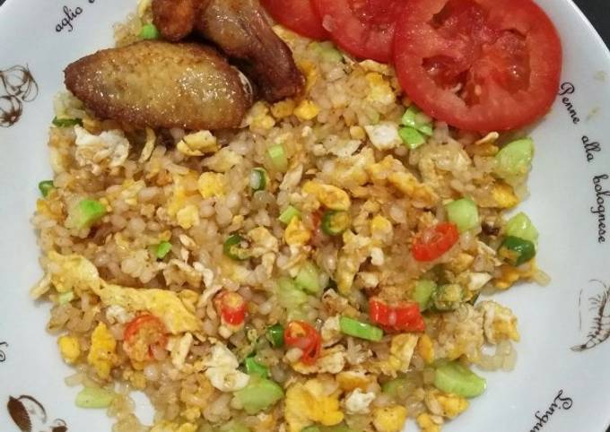 Nasi goreng shirataki Pete “KW” Rica-rica DEBM