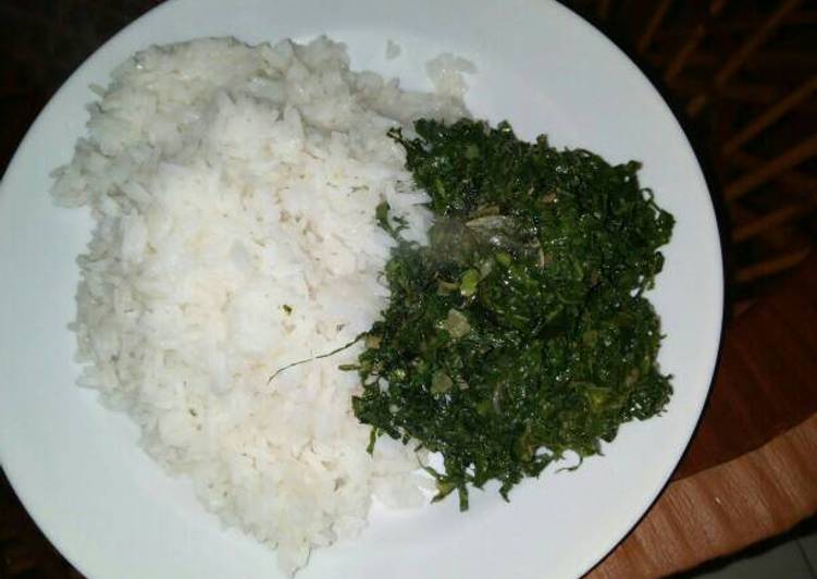 Simple Way to Make Homemade Plain rice,veges