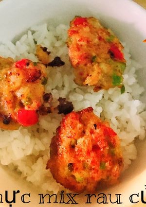Hình của món Chả mực mix rau củ.