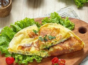 Foto resep Tortilla Cheesy Egg Sandwich