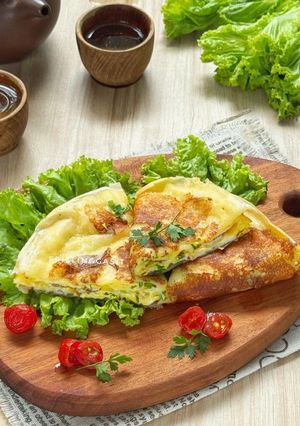 Foto resep Tortilla Cheesy Egg Sandwich