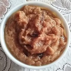 Atta and besan ka halwa A picture of Atta and besan ka halwa.