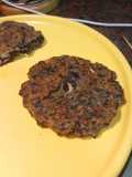 Hamburguesa de porotos negros y champignones