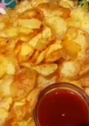 عکسی از دستور چیپس سرکه نمکی