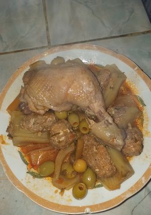 صورة لوصفة طاجين البسباس بالزيتون