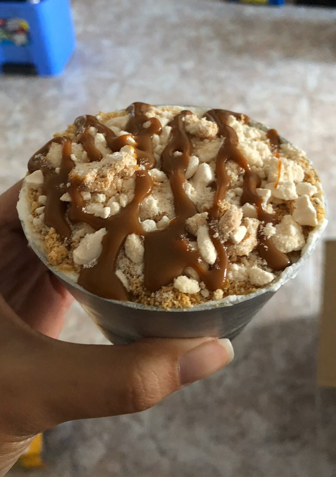 Una foto de Polvito Uruguayo (postre Canario)