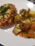 Pechuga rellena con jamón y muzzarella